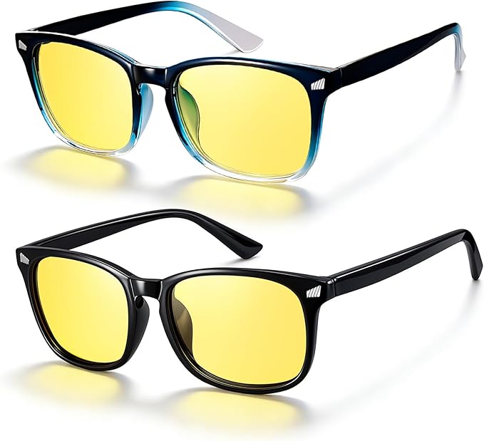 Polarized Sunglasses for Women Men, Night Driving Glasses Anti Glare Yellow Lens UV 400 for Day Night Use