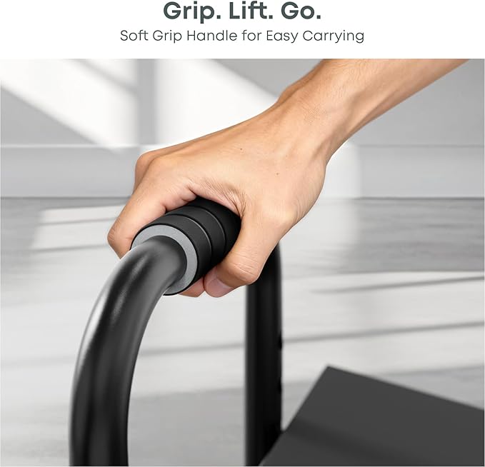 Height Adjustable Foot Rest - Relief Platform for Standing and Sitting, Ergonomic Under Desk Footrest with Non-Slip Surface, 6 Height Settings, Sturdy Metal Frame, Easy Assembly, Black