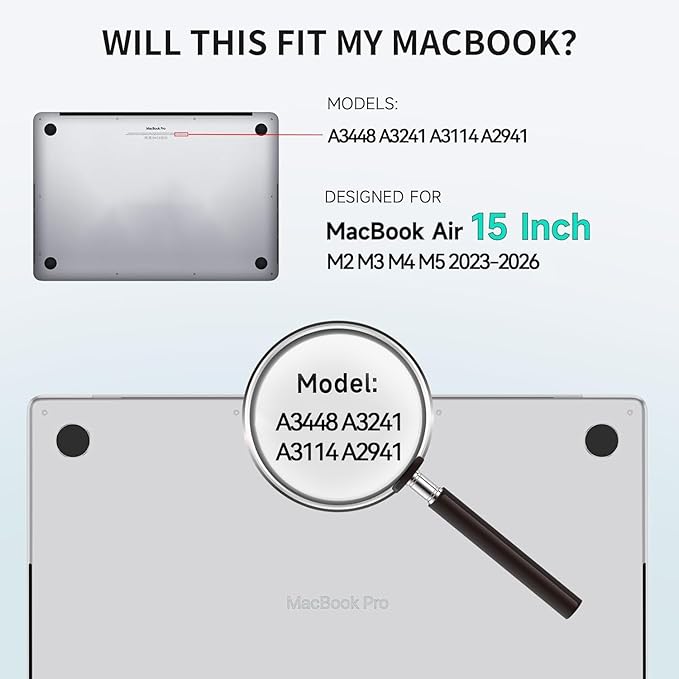 Magnetic Privacy Screen for MacBook Air 15 Inch (2023-2026, M2, M3, M4, M5),Removable Anti Glare Blue Light Filter for Mac 15.3In Laptop Privacy Filter Shield Protector