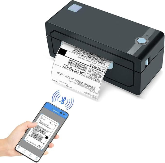 JADENS Bluetooth Thermal Shipping Label Printer – Wireless 4x6 Shipping Label Printer, Compatible with Android, iPhone, Windows & Mac, Widely Used for, Amazon, Shopify, Etsy, USPS(Blue)