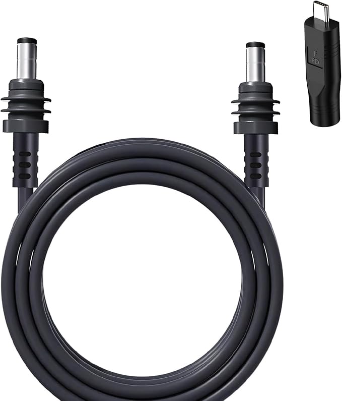 Starlink Mini DC Power Cable with USB C to DC Adapter, Type C Power Cable for Starlink Mini, Compatible with 65W+ PD 20V Protocol Power Supply/Source, Indoor/Outdoor Grey (5M+ USB-C Adapter)