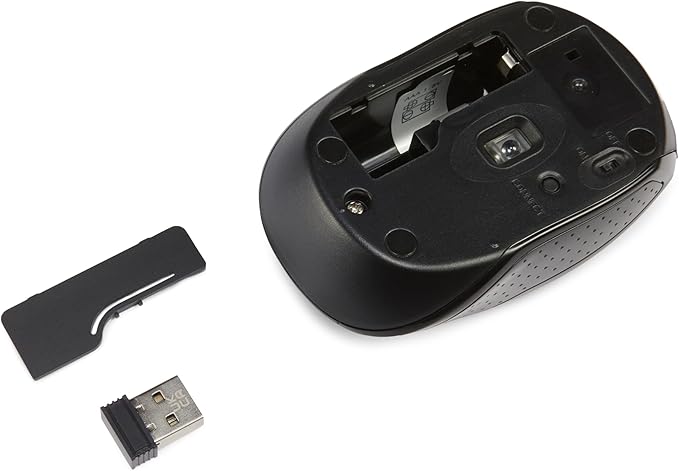 Amazon Basics 2.4GHz Wireless Keyboard and Mouse Combo Set, Quiet and Compact US Layout, Plug and Play, Unifying USB Receiver, Black