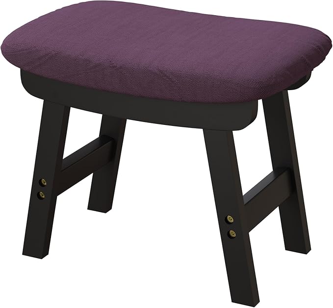 viewcare Foot Stools Ottoman, Small Soft Footrest Ottoman with Wood Legs, Sofa Footrest Extra Seating for Living Room Entryway Office