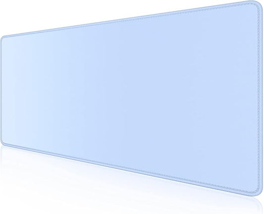Dapesuom Large Mouse Pad, Extended Gaming Mouse Mat with Stitched Edges, Full Size Desk Mats with Non-Slip Base, Computer Big Desktop Keyboard Pad for Gamer, Laptop, Office, 23.6 x 11.8 in, Sky Blue
