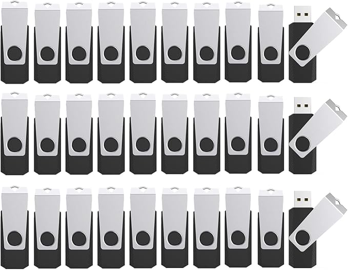 (Not 128GB) 128MB Flash Drives 100 Pack, Wooolken USB 2.0 Thumb Drive with Lanyards Bulk USB Sticks for Weddings,Office, School, Data Storage Backup by WOOOLKEN