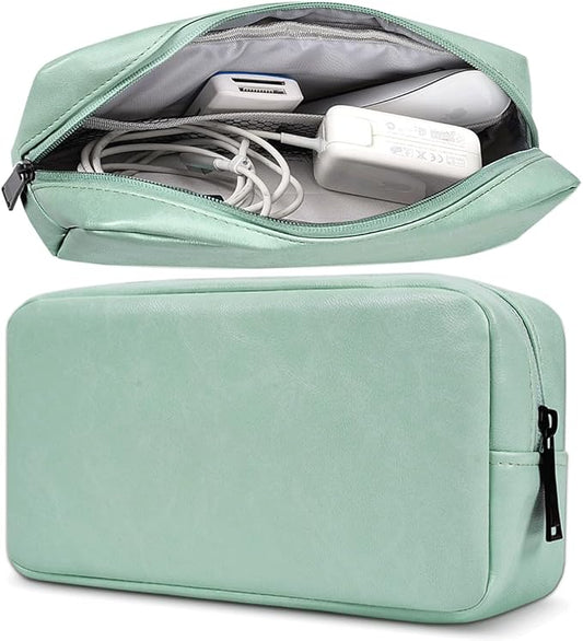Electronic Organizer Travel Cable Accessories Bag, Electronic Organizer Case, Electronic Accessories Organizer Bag for Cable, Cord, Charger, Phone, Power Bank, Earphone (Big-Mint Green)