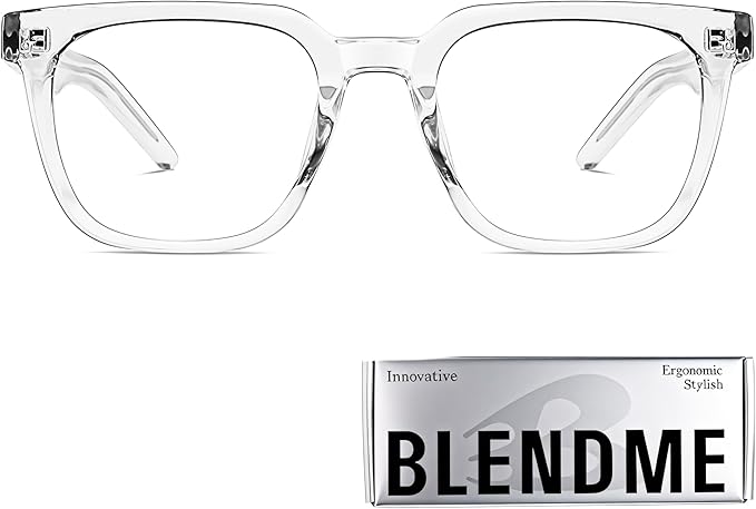 Overzied Square Blue Light Glasses for Woman Man Anti Glare Reduce Eyestrain for Gaming/Computer/Screen