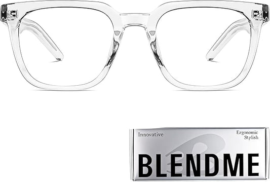 Overzied Square Blue Light Glasses for Woman Man Anti Glare Reduce Eyestrain for Gaming/Computer/Screen