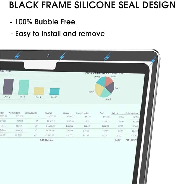 PYS Screen Protector for MacBook Pro 13 Inch (2016-2022, M1/M2) / MacBook Air 13 Inch (2018-2020, M1), Anti Blue Light and Anti-Glare, Anti-Fingerprint, Easy to Install, Relieve Eye Strain