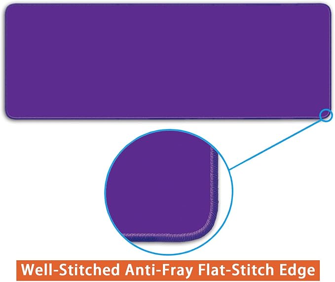 Large Mouse Pad, Non-Slip Desk Blotter, Office Desk Mat, Purple, 31x12 inch