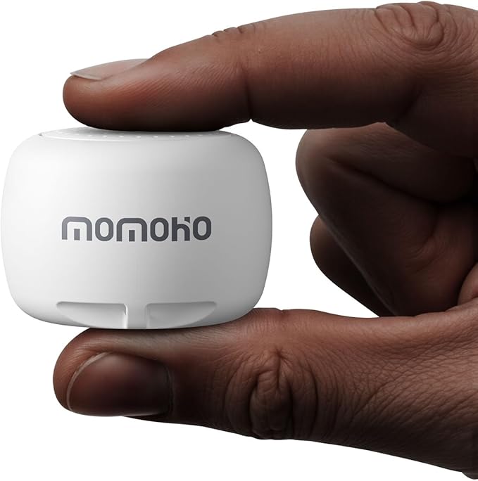 Mini Bluetooth Speaker - Small Size but Great Sound Quality,with Built in Mic,TWS Pairing Portable Speaker for Home/Outdoor/Travel, Smartphone, Laptop (White)