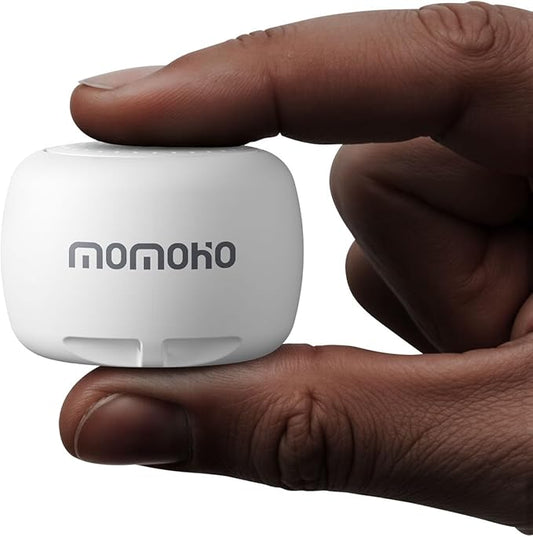 Mini Bluetooth Speaker - Small Size but Great Sound Quality,with Built in Mic,TWS Pairing Portable Speaker for Home/Outdoor/Travel, Smartphone, Laptop (White)