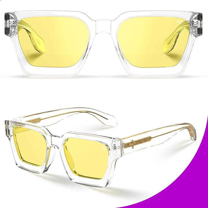 VISOONE Gamer Glasses Professional Blue Light Filter with Anti-Fatigue and Anti-Glare for Men and Women RIVER