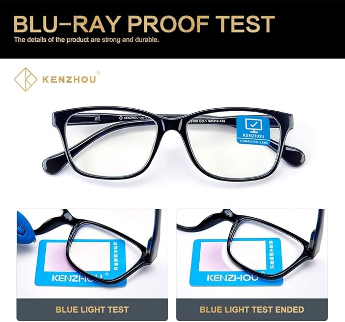 K KENZHOU Blue Light Blocking Computer Glasses Anti Eyestrain Unisex for Women/Men(C5)