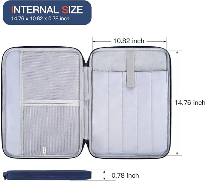 Laptop Carrying Sleeve Compatible with Apple MacBook Air 15 inch M5 M4 M3 M2 chip A3448 A3241 A3114 A2941 2026-2023,15" Microsoft Surface Laptop 6/5/4/3 Protective Case, Computer Traveling Bag- Blue