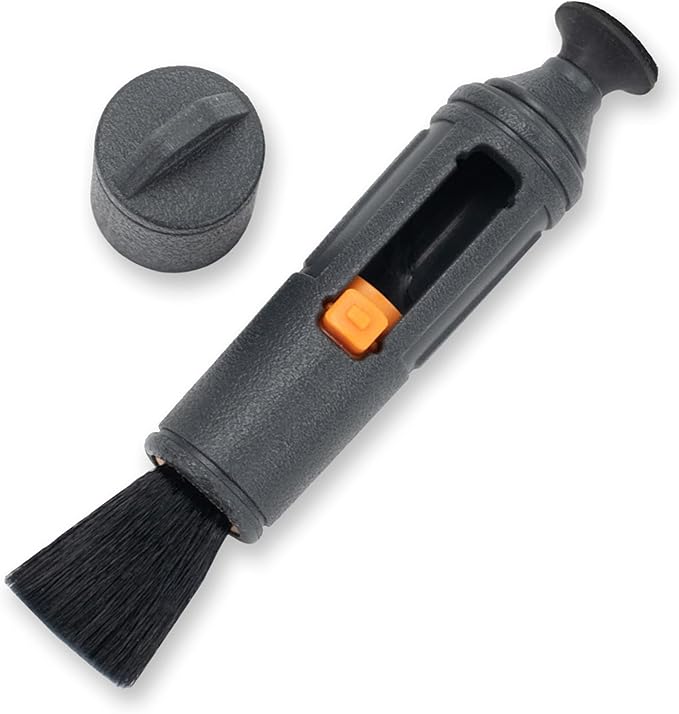 Carson C6 Series Reusable Compact Lens Cleaner with Dry Nano Particle Cleaning Formula with 13mm Round Tip and Retractable Brush (CS-35) by Carson