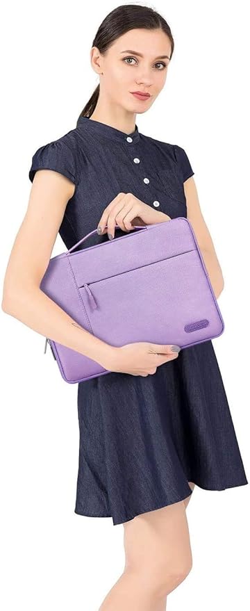 MOSISO Laptop Case 16 inch, 15-15.6 inch Laptop Sleeve with Handle Compatible with MacBook Pro 16 inch, HP, Acer, Dell, Lenovo, ASUS Notebook, Polyester Multifunctional Computer Bag, Purple