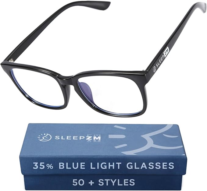Sleep ZM Blue Light Blocking & Light Sensitivity Glasses - 8 Lens Types for Comfort, Relaxation, Sleep & Relief - 50+ Styles
