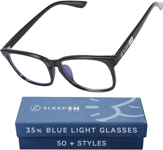 Sleep ZM Blue Light Blocking & Light Sensitivity Glasses - 8 Lens Types for Comfort, Relaxation, Sleep & Relief - 50+ Styles
