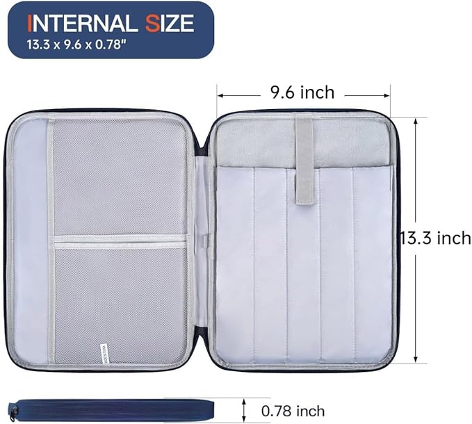 13 inch Laptop Case Sleeve Compatible with 2026-2022 MacBook Air 13-Inch M5 A3449 / M4 A3240 / M3 A3113 / M2 A2681, Apple New MacBook Air 13.6 Shockproof Protective Bag - Blue