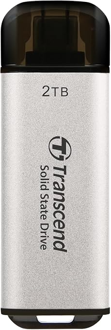 Transcend ESD300 2TB External SSD, Up to 1,050MB/s, Type C USB Drive for iPhone17,16,15, iPad&Mac/Pixel10/Tesla/Steam Deck/ROG Ally/MSI Claw/Android/PS5, Smart TV, USB 3.2 Gen2 Portable SSD- Silver - Image 7