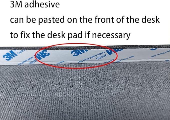 Office Desk Pad, Writing Mat with Full Grip Fixation Lip, Non-Slip PU Leather Table Blotter Desk Protector Gaming Laptop Keyboard Working Mat, Waterproof Table Protective Pad (80X40cm, Black)