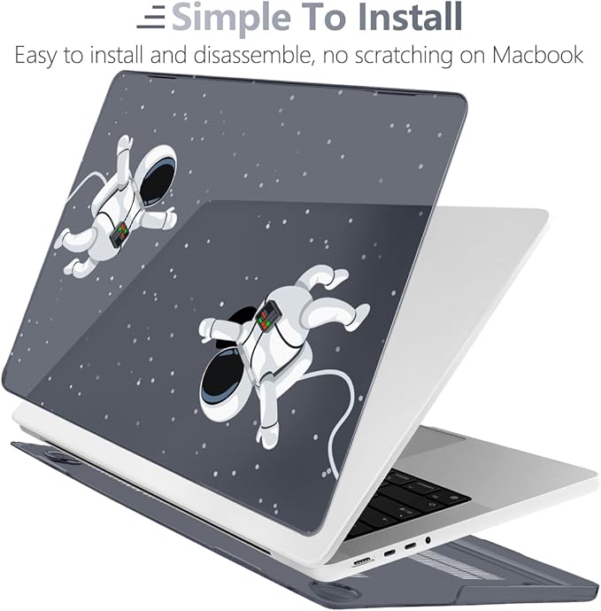 Batianda for MacBook Pro 14 Inch Case 2026-2021 Release M5 M4 M3 M2 M1 Pro/Max, 1.2mm Slim Graphic Hard Shell Cover with Keyboard Cover, Screen Protector 4-in-1 Bundle, Cosmonaut