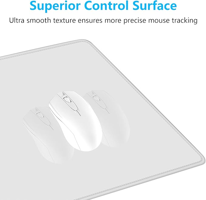Dapesuom Large Mouse Pad, Extended Gaming Mouse Mat with Stitched Edges, Full Size Desk Mats with Non-Slip Base, Computer Big Desktop Keyboard Pad for Gamer, Laptop, Office, 23.6 x 11.8 In, Space Gray