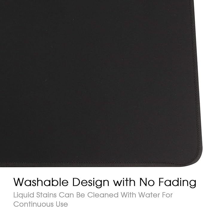 Gaming Mouse Mat/Mouse Pad 35.4x15.7x0.12Inch | XXL Mouse pad | Table mat/Large Size | Improved Precision and Speed | Rubber Base for Stable Grip on Smooth Surfaces Non-Slip (90x40 Black004)