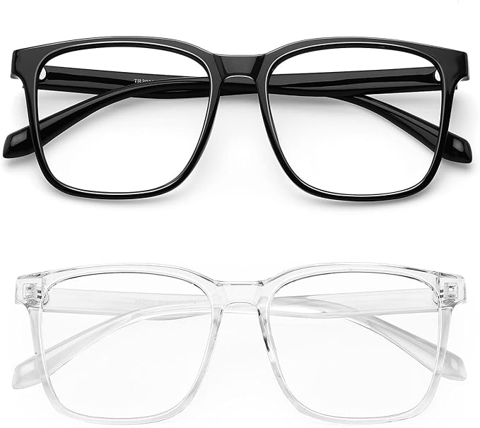 TEAPLMTT Blue Light Blocking Glasses Oversized Square Computer Glasses Anti Blue Light for Women Men