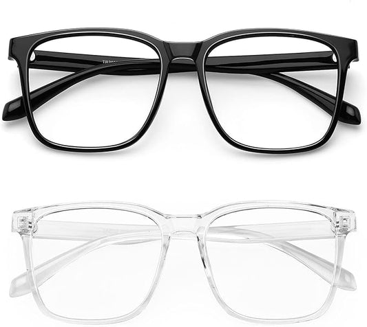 TEAPLMTT Blue Light Blocking Glasses Oversized Square Computer Glasses Anti Blue Light for Women Men