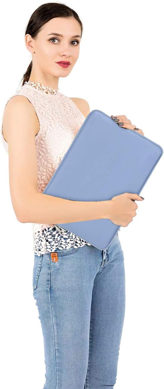 MOSISO Laptop Case 16 inch, 15-15.6 inch Laptop Sleeve Bag Compatible with MacBook Pro 16 M5 M4 M3 M2 M1, HP Acer Dell Lenovo ASUS Notebook, Neoprene Computer Sleeve Bag with Small Case, Serenity Blue