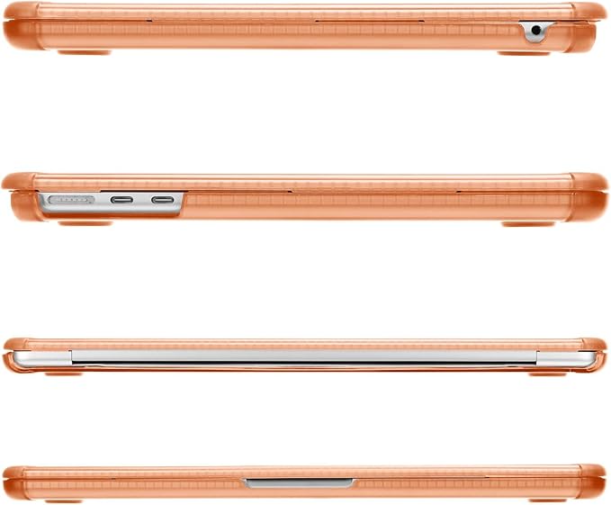 MOSISO Compatible with MacBook Air 13 inch Case M5 2026 M4 2025 M3 M2 2024-2022 A3449 A3240 A3113 A2681,3 in 1 Kit Crack-Resistant Heavy Duty Protective Plastic Hard Case with TPU Bumper,Cosmic Orange