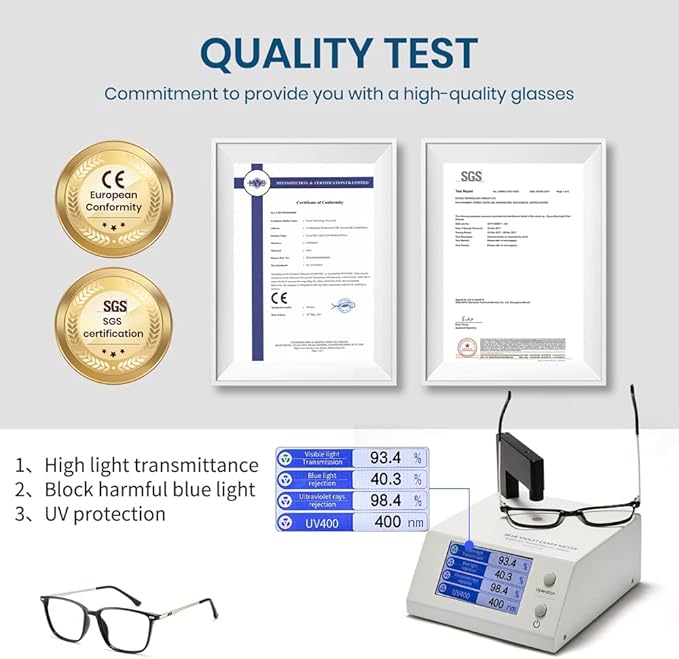 Cyxus Blue Light Blocking Glasses for Men and Women, Ultra Lightweight TR90 Metal Frame Computer Glasses for Gaming, Office, Reading, Digital Screen Protection 8208T01