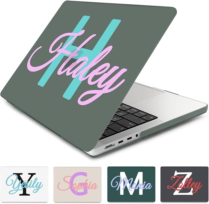 Batianda Customized Personalized Name Case for MacBook Pro 14 Inch 2026-2021 Release M5 M4 M3 M2 M1 Pro/Max, 1.2mm Slim Graphic Hard Shell Cover with Keyboard Cover, Screen Protector 4-in-1 Bundle