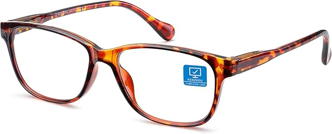 K KENZHOU Blue Light Blocking Computer Glasses 1 Pack Decrease Eye Eyestrain Unisex(Men/Women) (C2)