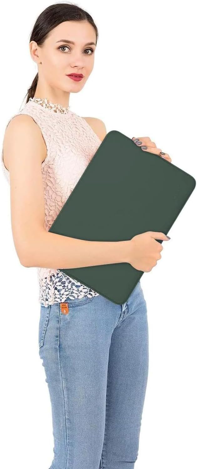 MOSISO Laptop Case 13.3 inch, 13-13.3 inch Laptop Sleeve Bag Compatible with MacBook Air/Pro 13/Pro 14 M5 M4 M3 M2 M1, HP Dell ASUS Lenovo, Neoprene Computer Sleeve Bag with Small Case, Midnight Green