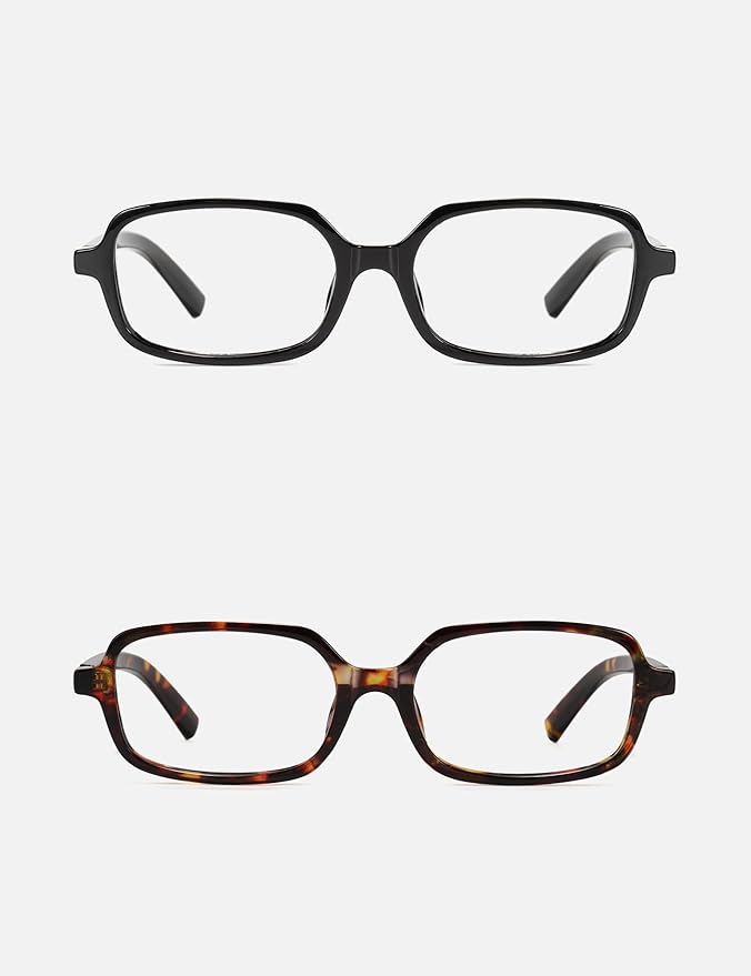Slocyclub Square Blue Light Blocking Glasses for Women Men Vintage Rectangular Frame Eyeglasses Retro Small Square Glasses
