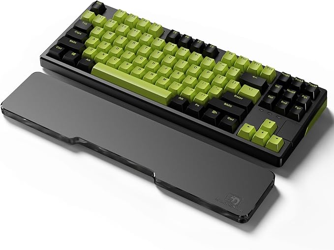 SELORSS Acrylic Keyboard Wrist Rest - TENKEYLESS 80% Keyboard- Mechanical Keyboards Ergonomic Palm Rest for Computer Keyboard,Anti-Slip Base,Wrist Pad for Laptop,Office & Home-Easy Typing (Black)