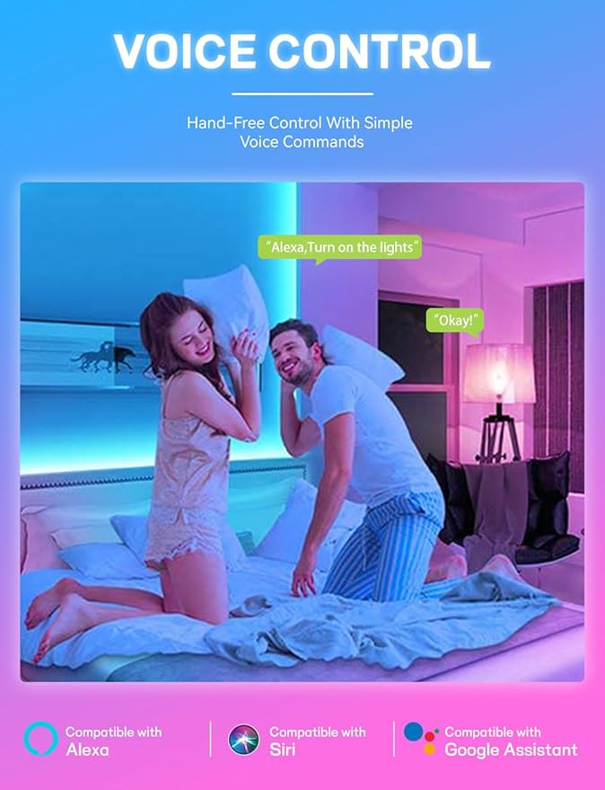 Smart Light Bulbs, WiFi & Bluetooth 5.0, Work with Alexa Google Assistant, App Control, Color Changing LED Bulb,E26 800LM Dimmable RGB Lights, Smart Home Lighting, Dimmable, 4Pack with Remote