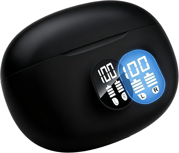 Wireless Bluetooth Noise-Canceling Earbuds Bluetooth 5.3 High-Fidelity Stereo LED Display in-Ear Headphones 48-Hour Battery Life Ideal for Fitness, Running, and Work