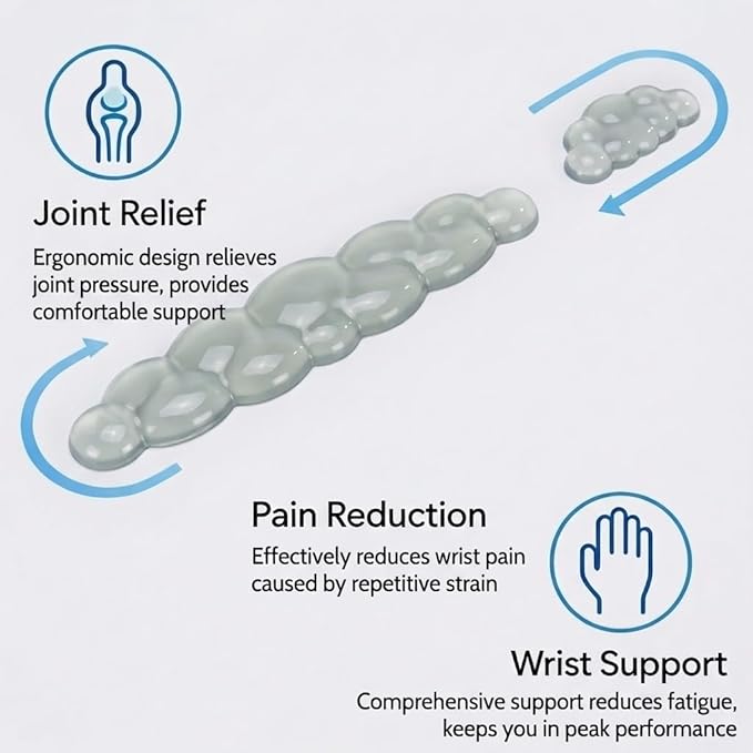 Ultimate Cute Ergonomic Wrist Rest – Instant Relief, Cloud-Like Comfort, Premium Silicone & TPU, Ultra-Soft, Durable, Gift-Boxed for Office, Study, Gaming & More
