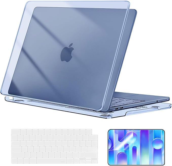 MOSISO Compatible with MacBook Neo Case 13 inch 2026 Release Model A3404 with A18 Pro Chip, Ultra-Thin Protective Crystal Hard Shell Case&Keyboard Cover&Screen Protector, Indigo
