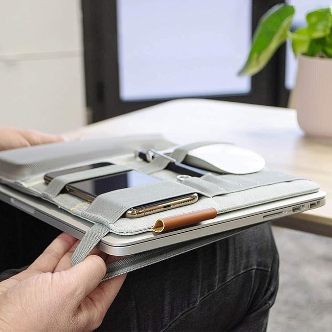 Beblau FOLD Portable TECH Organizer attachable to your Devices | Desk Sleeve | Gadget case | Working from Home Essentials | Laptop accessories | Backpack Insert | Portfolio |