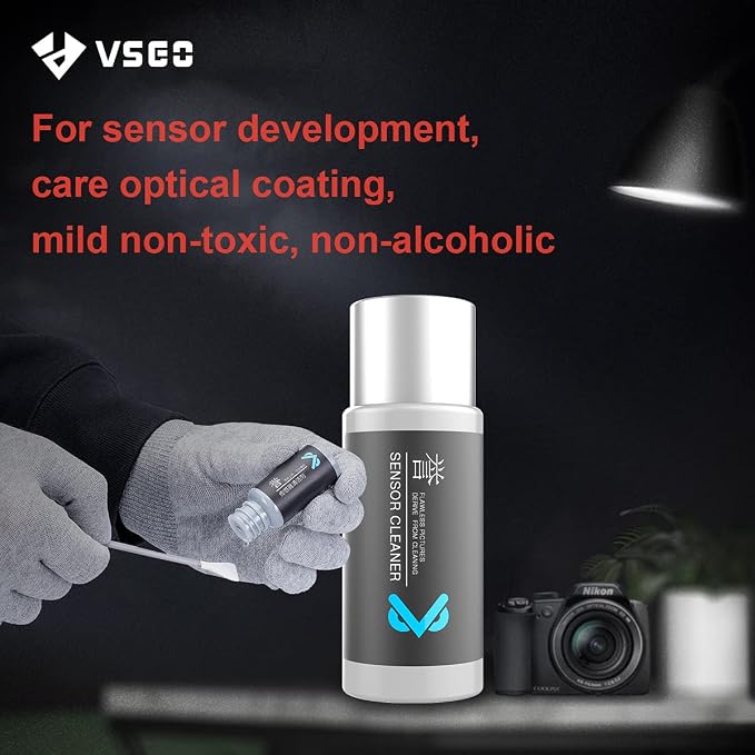 VSGO Mirrorless Camera Sensor Cleaning Kit for Meduim Format Cameras, 12pcs 34mm CMOS Swabs and 10ml Cleaner Inluded (VS-S04E) - Image 7