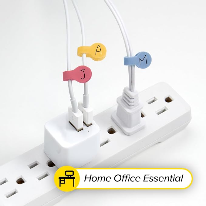 Wrap-It Storage Cable Labels - Mini, Macaron (60 Pack) - Colorful Charger & Wire Labeler for Cord Organization - Image 6