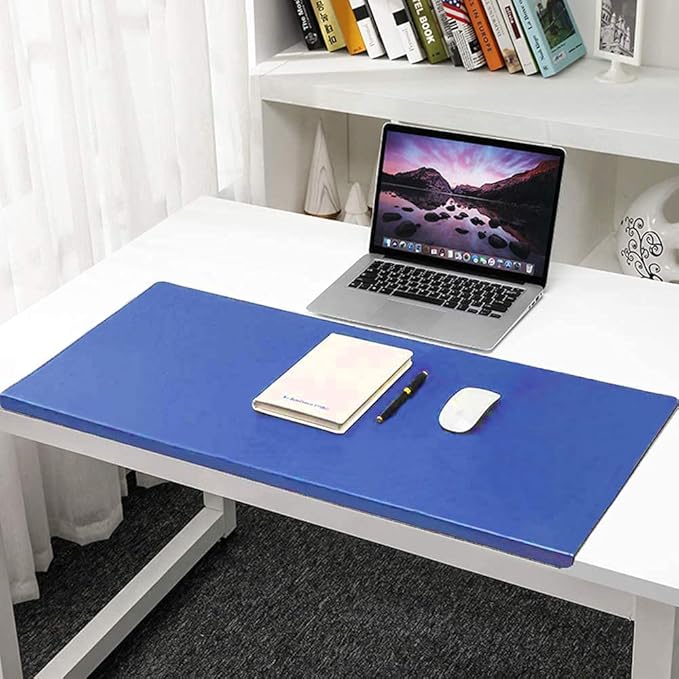 Office Desk Pad, Writing Mat with Full Grip Fixation Lip, Non-Slip PU Leather Table Blotter Desk Protector Gaming Mat Laptop Keyboard Working Mat, Waterproof Table Protective Pad