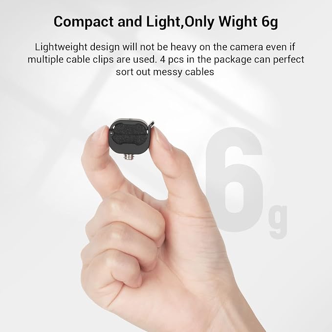 SmallRig Camera Clamp (4 pcs) for HDMI/SDI/Microphone Cable, DSLR Camera Cable Lock Mount Support 2-7mm - Image 6
