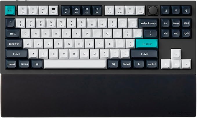 Ergonomic Silicone Wrist Rest for Keychron Q3 / Q3 Max / V3 / V3 Max / C3 Pro,14.37" Honeycomb Non-Slip Palm Rest, 80% TKL Mechanical Keyboards with Typing Pain Relief