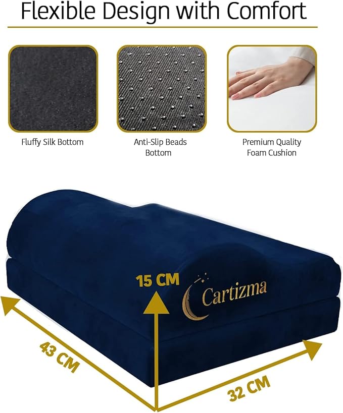 Ergonomic Foot Rest for Under Desk - Non-Slip, Adjustable, Washable Covers - Office, Home & Travel